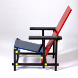 Armchair "Rouge Bleu" Bauhaus spirit, 1970s