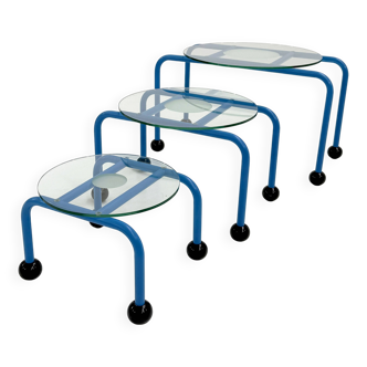 Set of Postmodern Nesting Tables by Nanda Vigo, 1980
