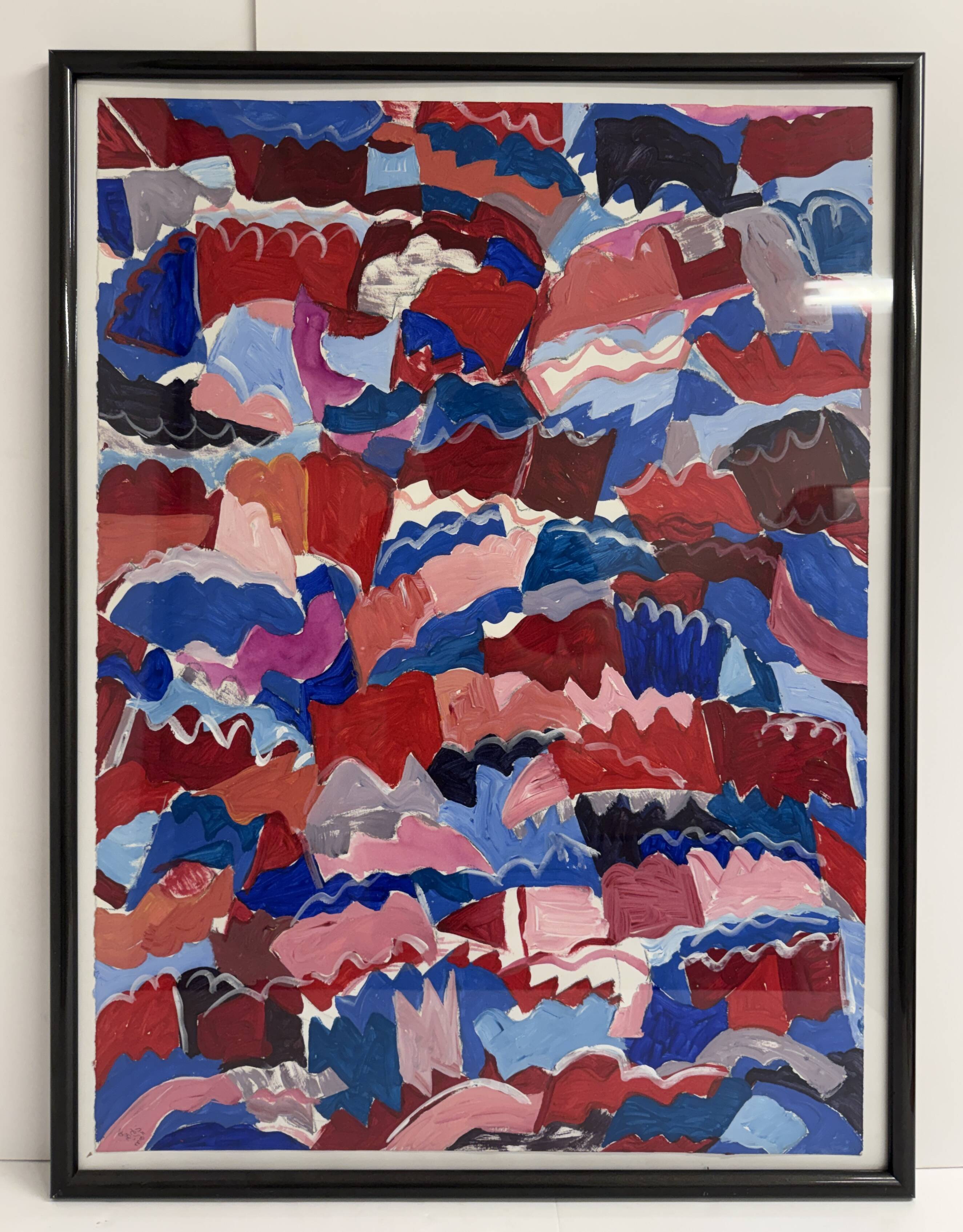 Helmut Dittmann, Abstract Composition in Red and Blue