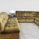 Vintage velvet modular sofa modular 'Verdant green'