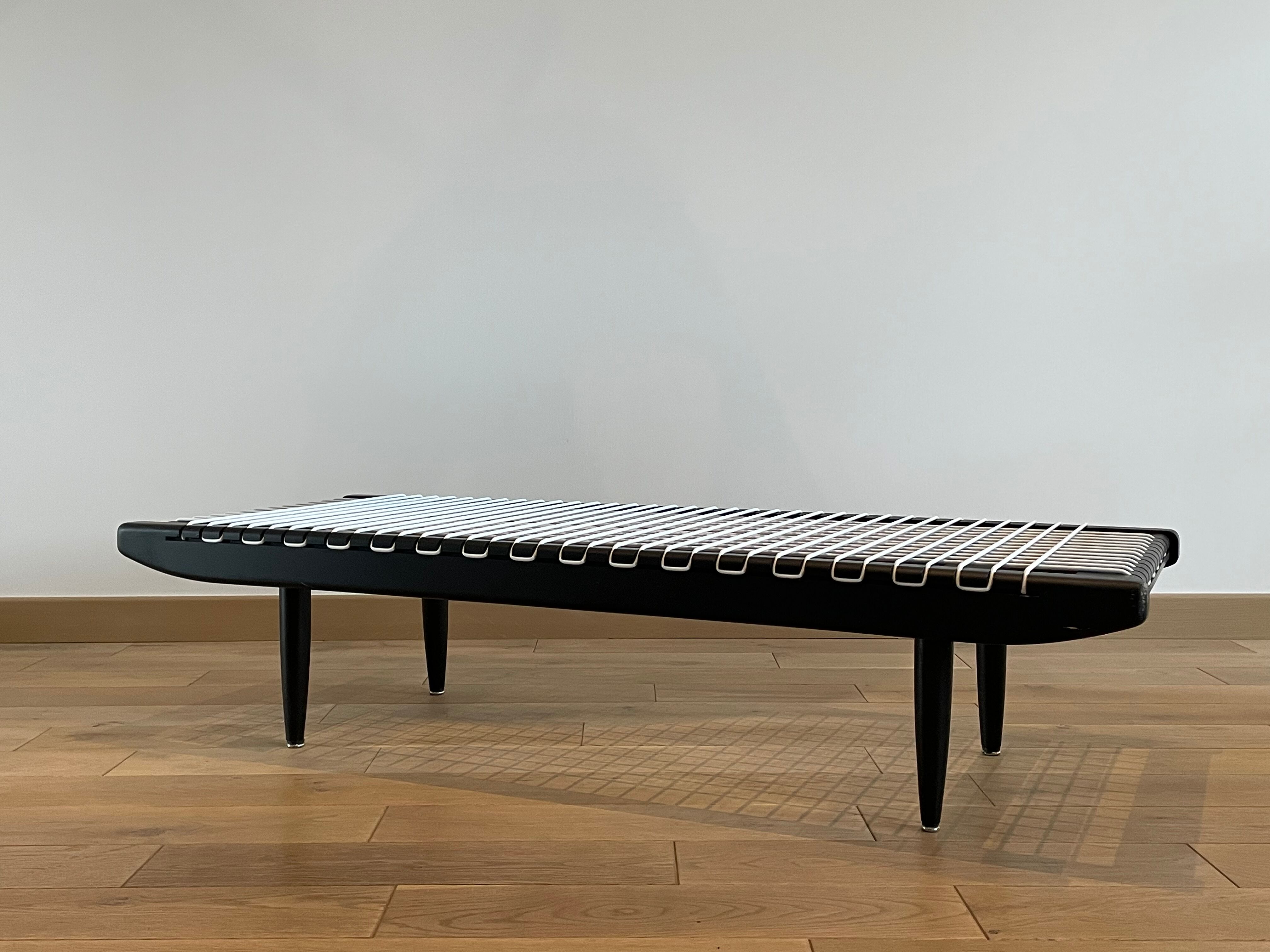 Black lacquered coffee table by Georges Tigien,1960s