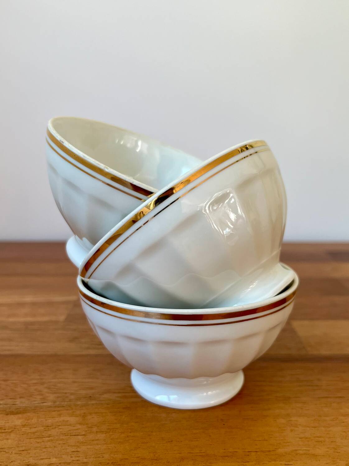 Antique faceted bowls