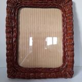 Wicker framed photo frame