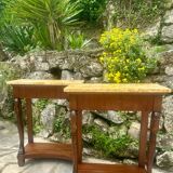 Pair of Empire style mahogany consoles, 20th century