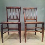 Pair of "1900" caned chairs