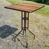 Teak and wrought iron high table