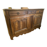 Important Louis XV style walnut sideboard.