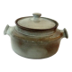 Soup tureen or vegetable dish with glazed ceramic lid