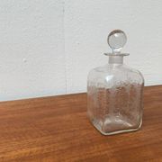 Bouteille en verre danoise vintage avec gravure