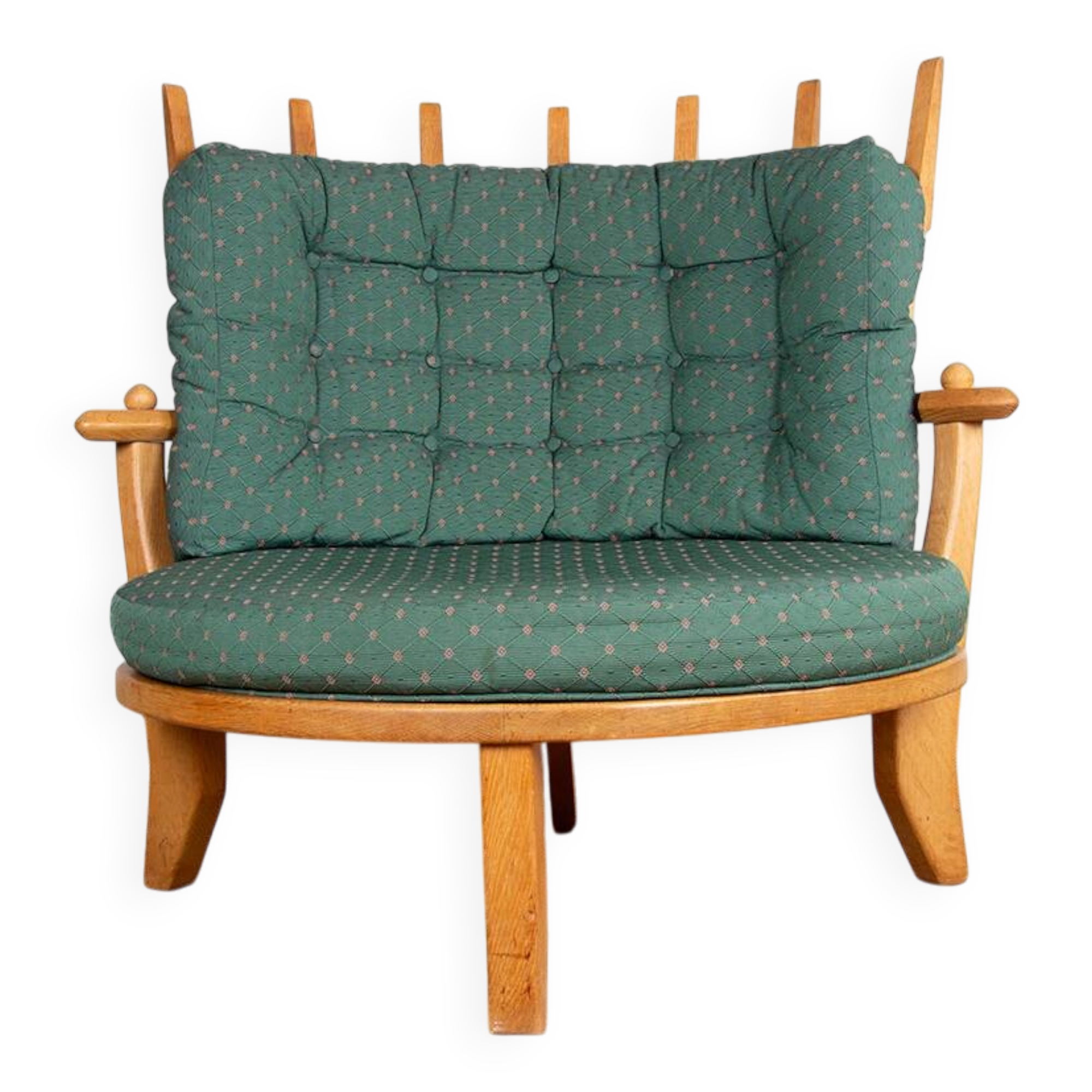 Grand French armchair in solid oak, Guillerme and Chambron Your House