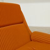 Complete orange salon JITONA in Atlantis Space Age style from the 1970s.