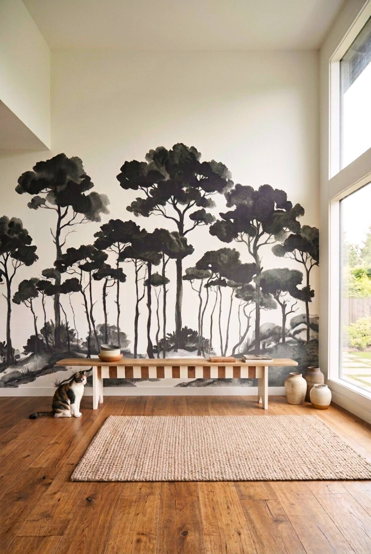 Large farmhouse bench