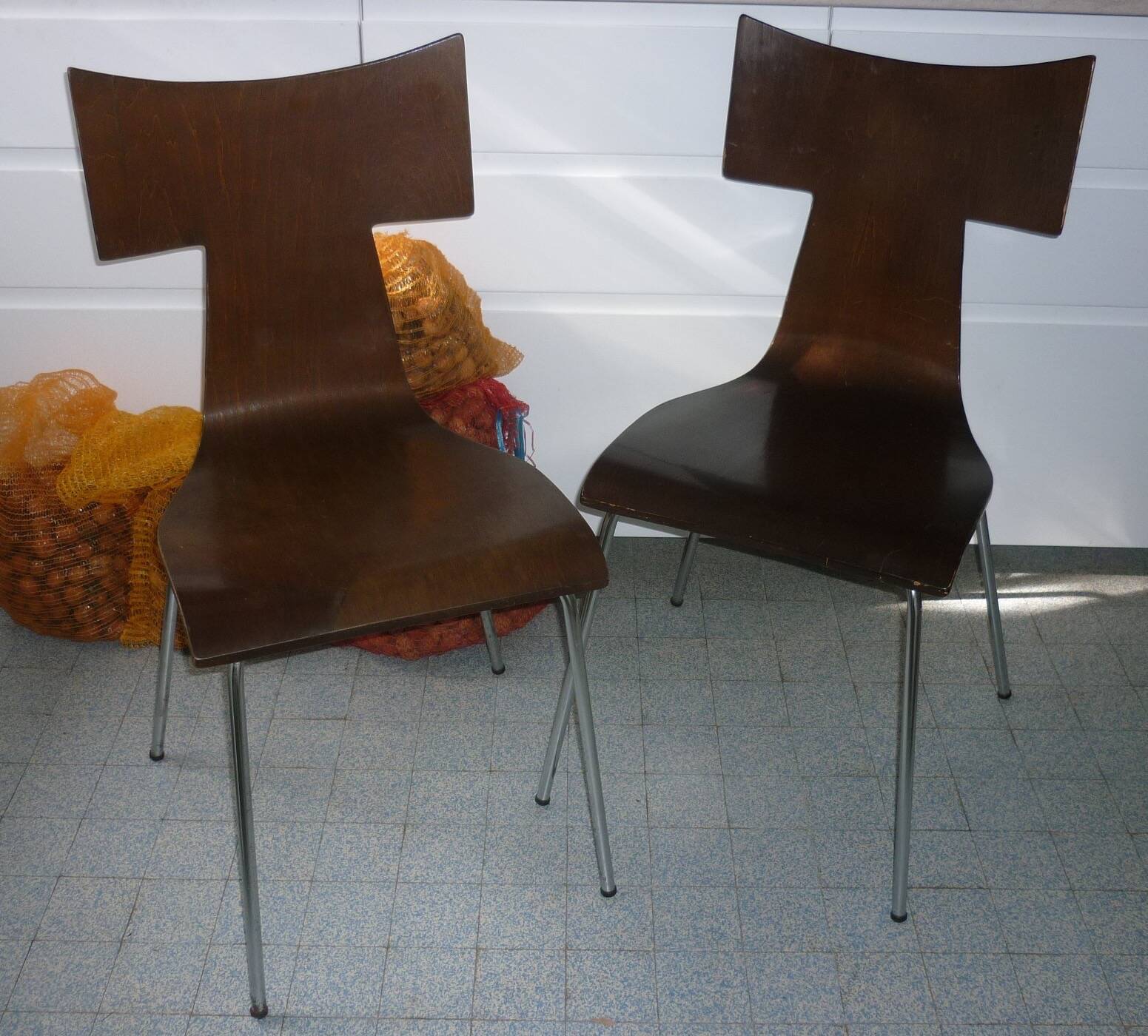 4-2025-6 Paire de chaises vintage