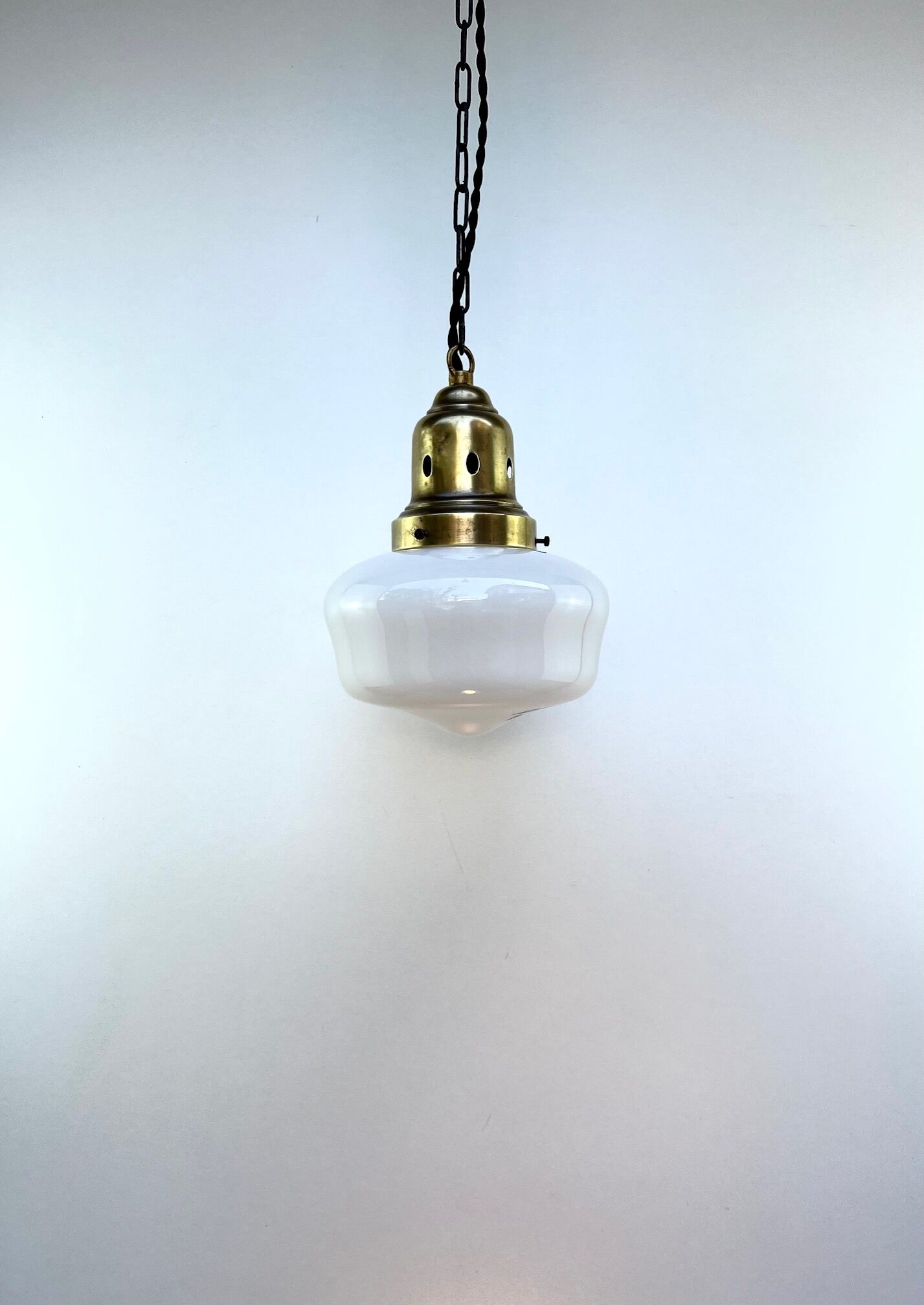 Chandelier 1920 opaline brand bag paris petit modele