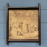 Set of two antique framed gobelins from France from the 19th century