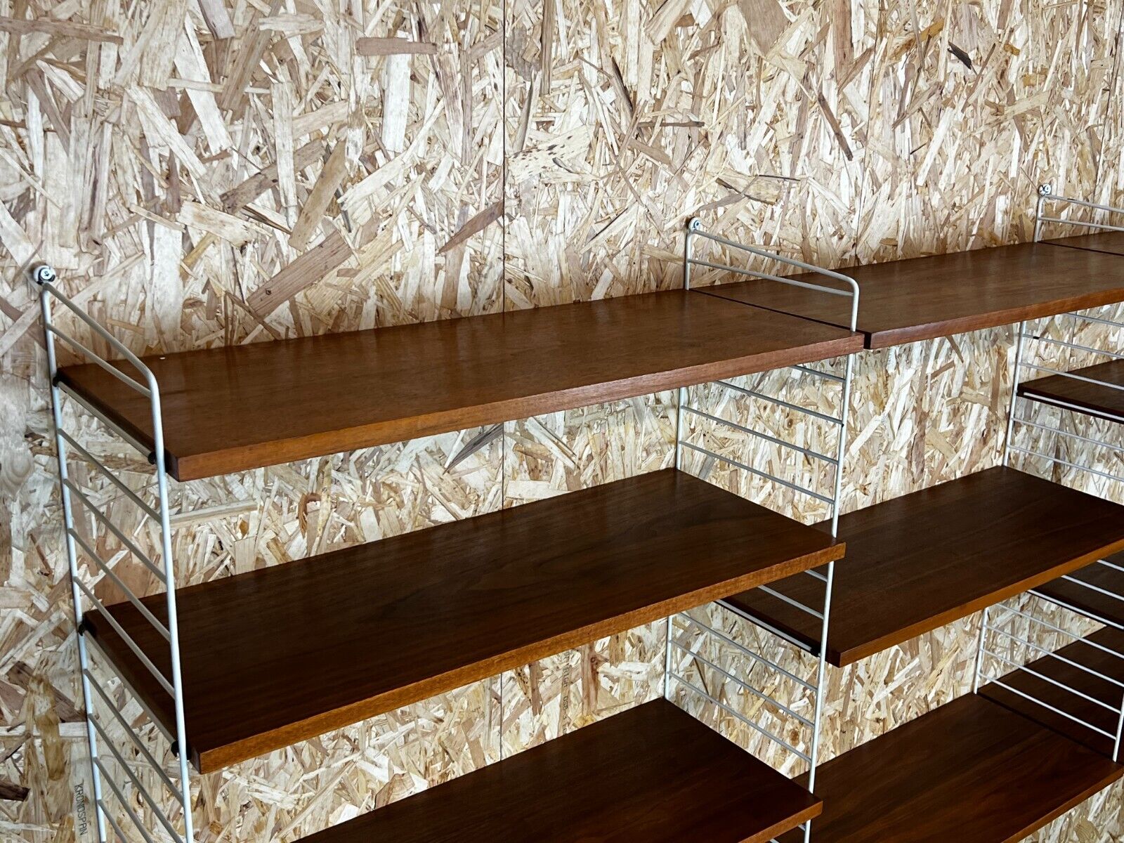 60s 70s teak string shelf module by Kajsa & Nils "Nisse" Strinning Sweden 60s