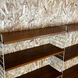 60s 70s teak string shelf module by Kajsa & Nils "Nisse" Strinning Sweden 60s