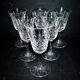 Set of 6 tarn water glasses in cut crystal from saint-louis diamond decor and points h17.5