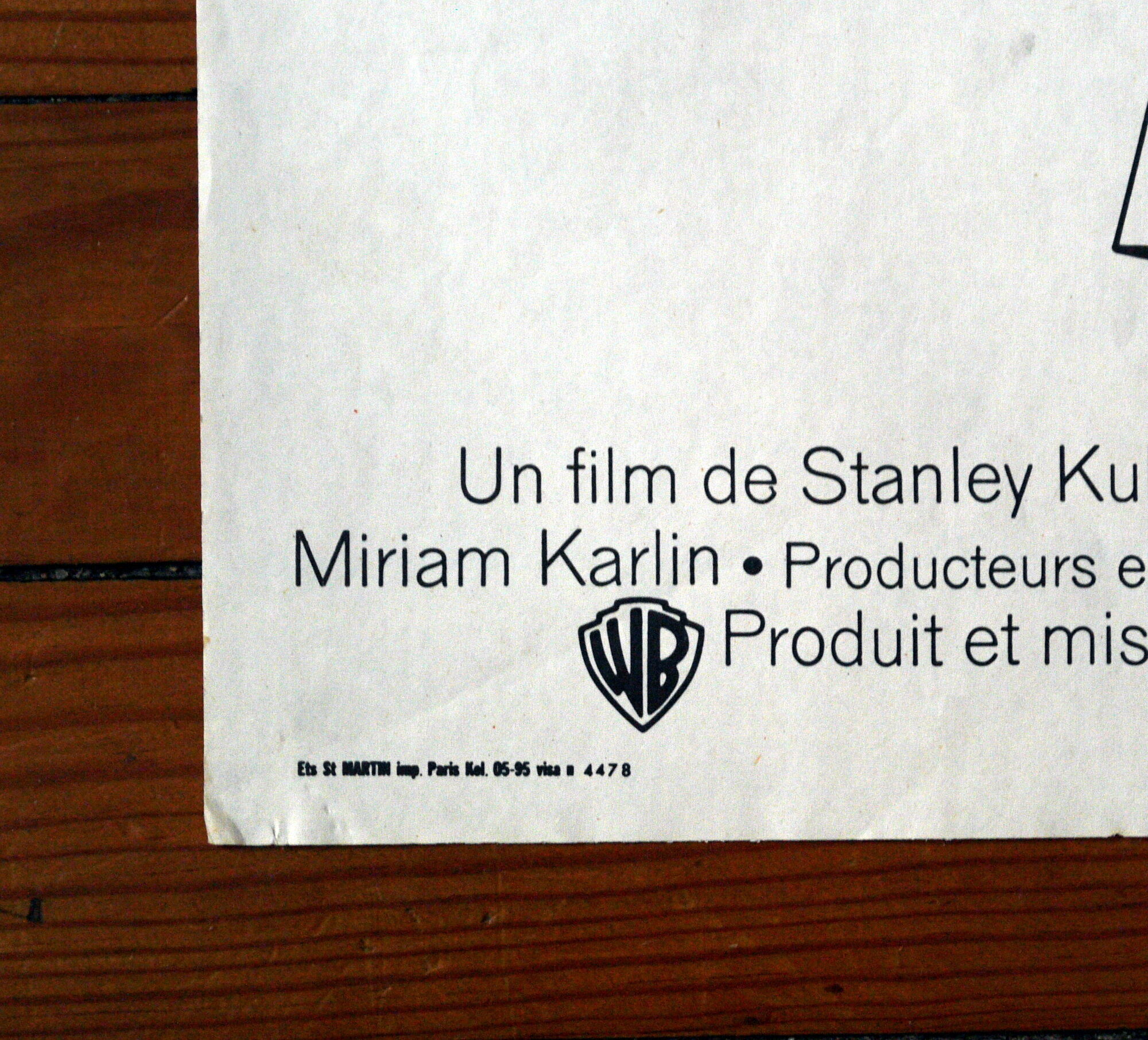 Original movie poster Orange mechanics of Stanley Kubrick