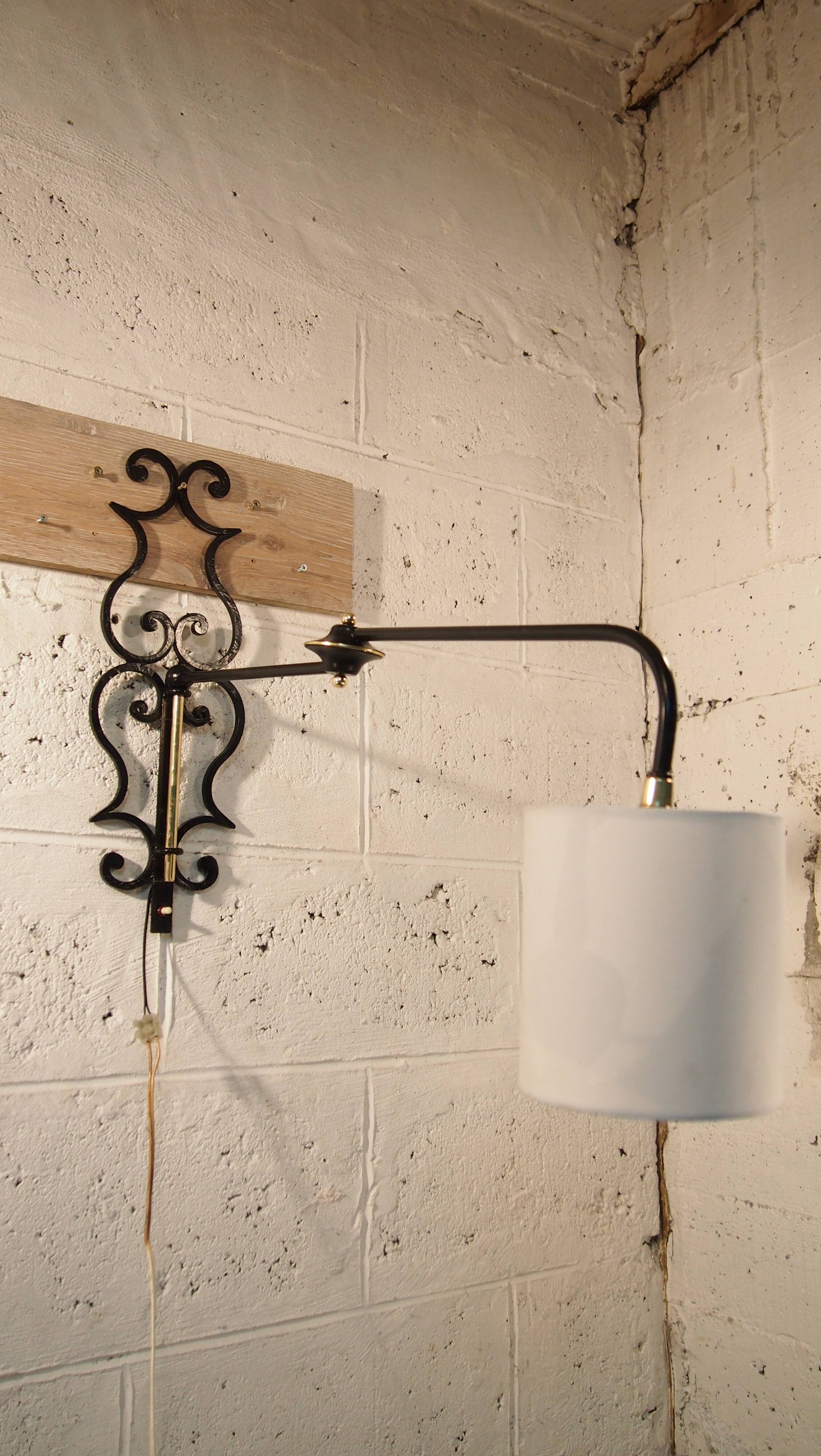 Applique murale articulée vintage lunel france 1960