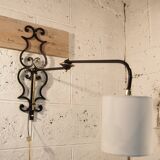 Applique murale articulée vintage lunel france 1960