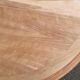Round extendable farmhouse dining table, stripped, Louis XIII style from the 1960s.