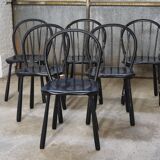 6x 'Windsor' dining chairs by Jørgen Anker Heegaard, Fritz Hansen, 1940