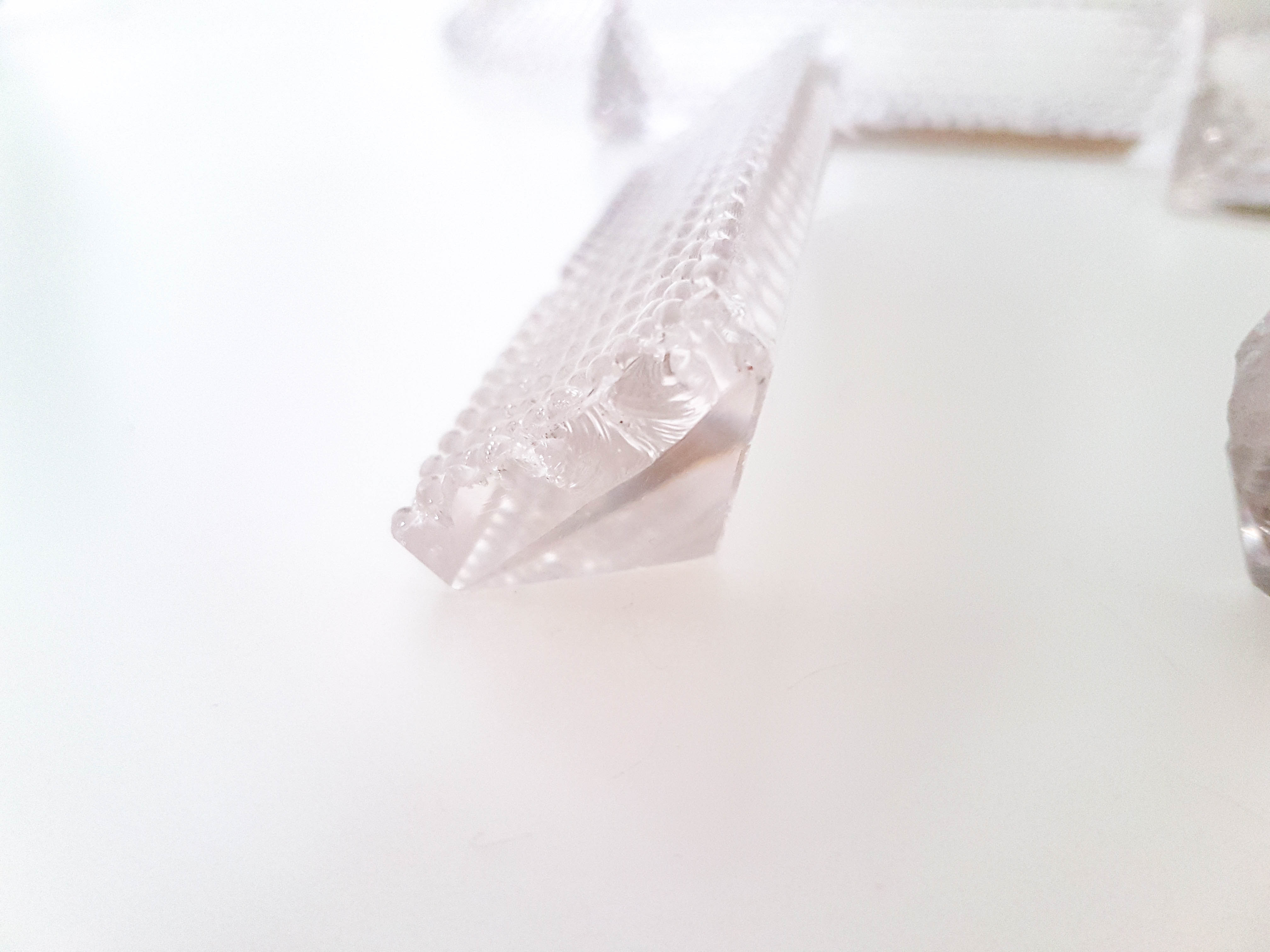 Lot of 6 bubbled glass knife holders