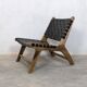 Handcrafted Moroccan leather armchair
