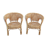 Pair of rattan chairs
