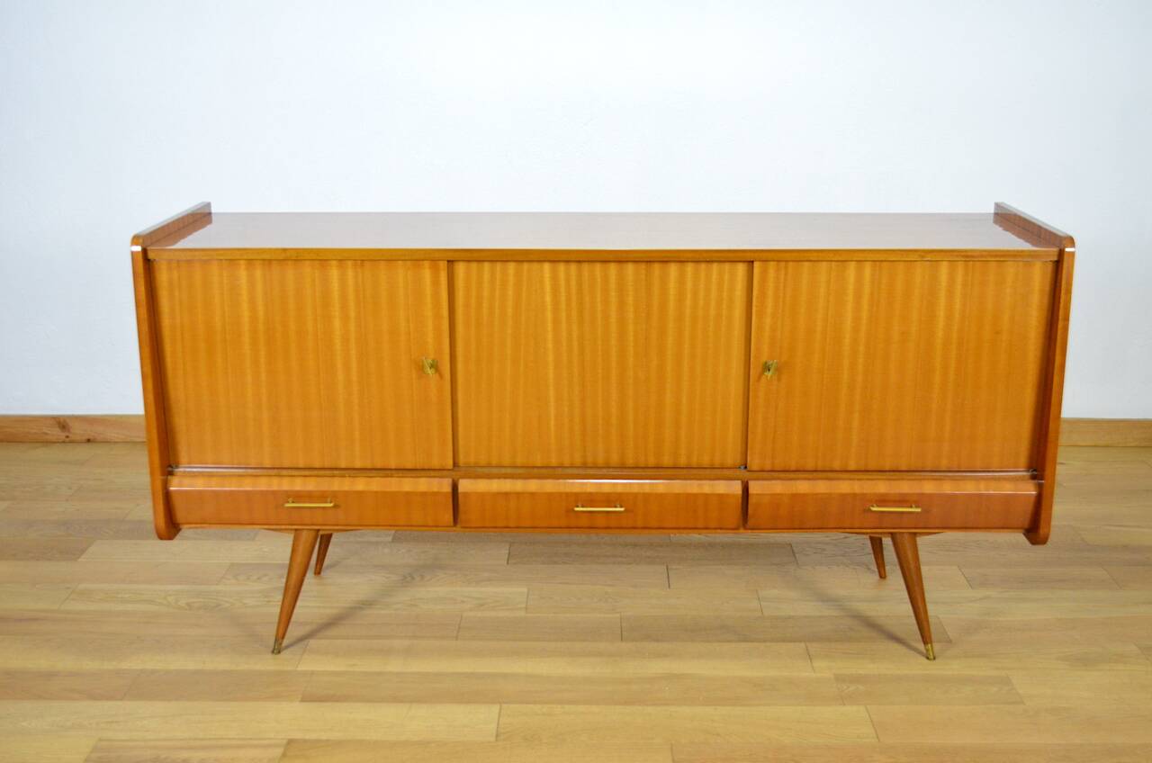 Vintage Mahogany Compass Leg Sideboard 1960
