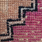 3x10 pastel pink & blue vintage rug