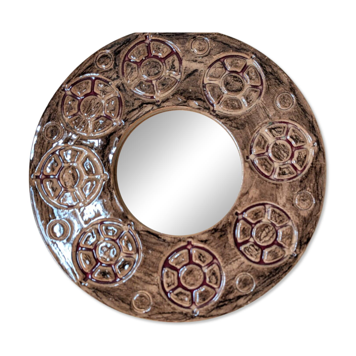 vintage ceramic mirror