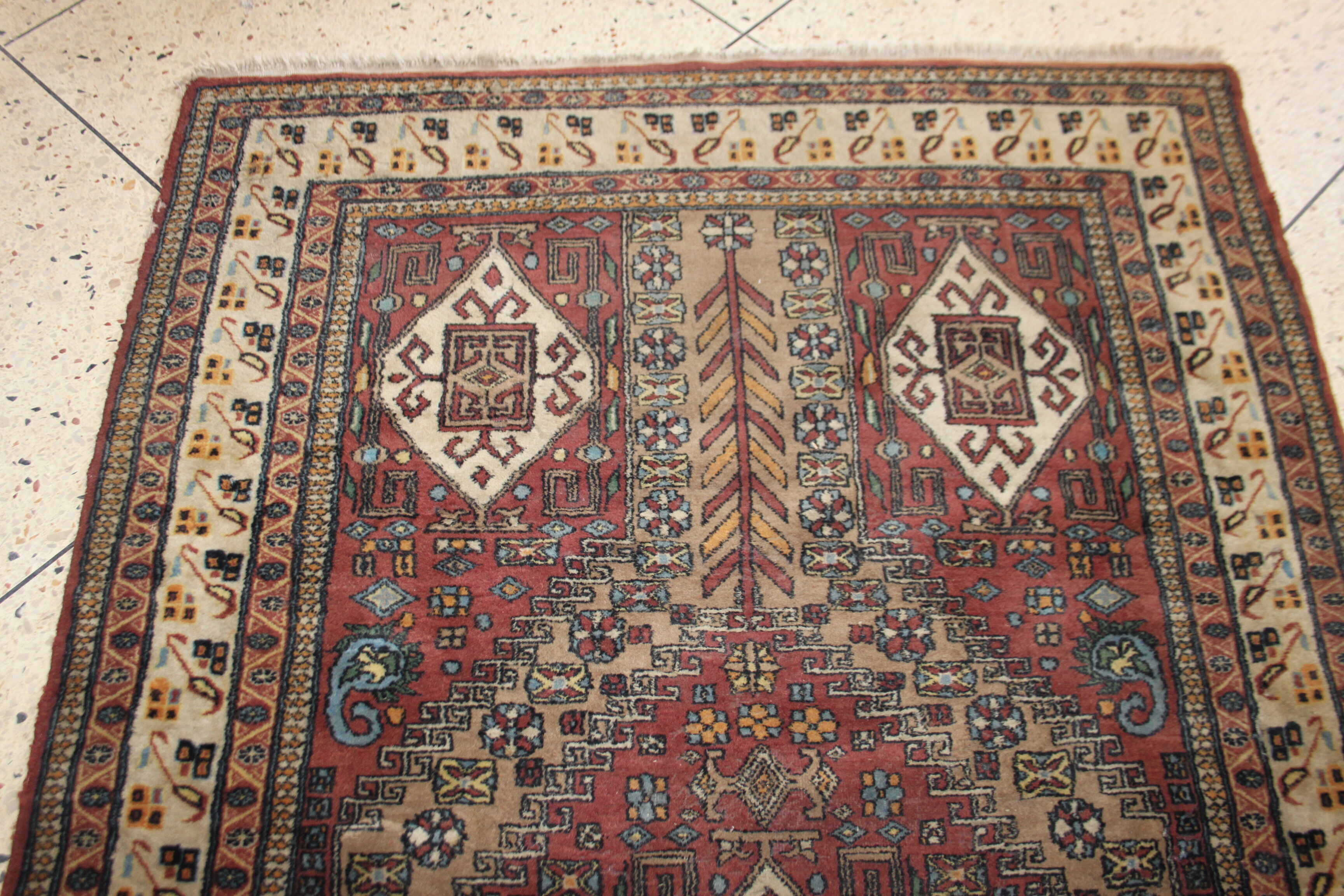 Ancien tapis oriental 200x122cm