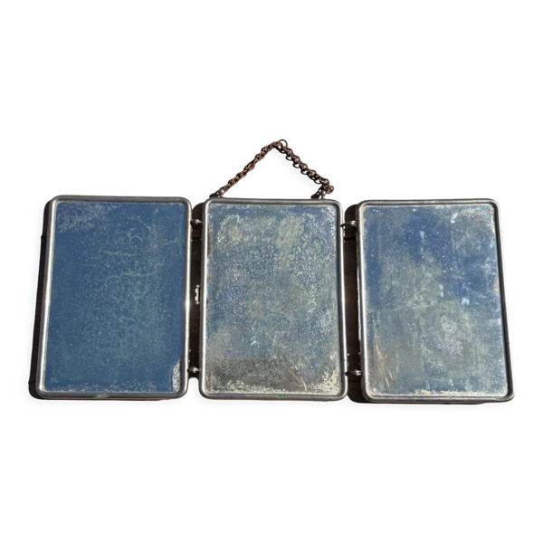 Miroir de barbier triptyque vintage