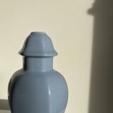 Light blue purple ceramic lamp base H:25cm