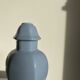 Light blue purple ceramic lamp base H:25cm
