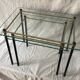 Pull out tables in glass and brass 1950