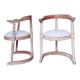 Pair of antique barrel armchairs