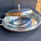 Rino Greggio - OLRI and Pyrex - Large serving dish - Modern - Silver metal, Glass