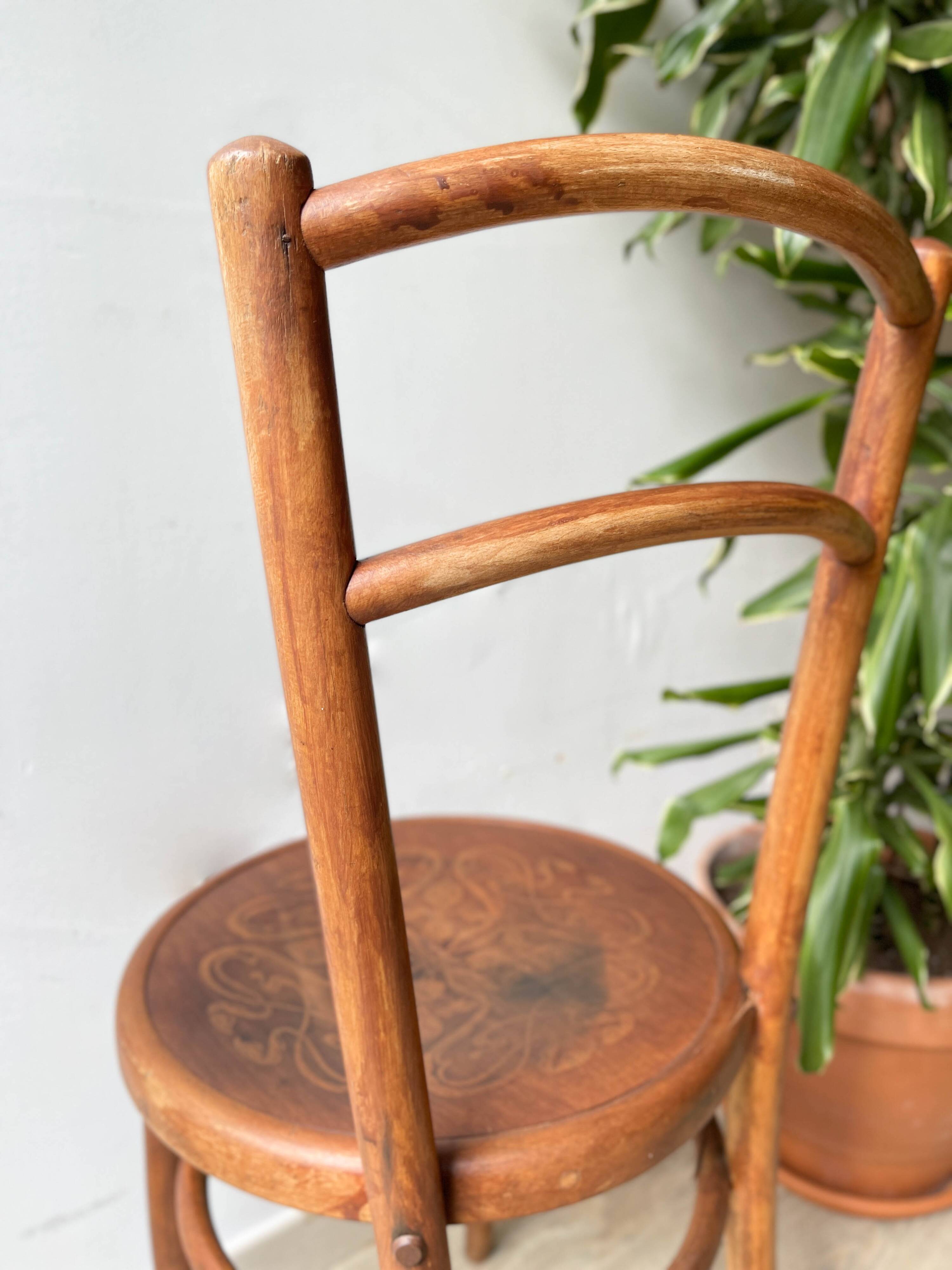 Fischel bistro chair engraved 1920