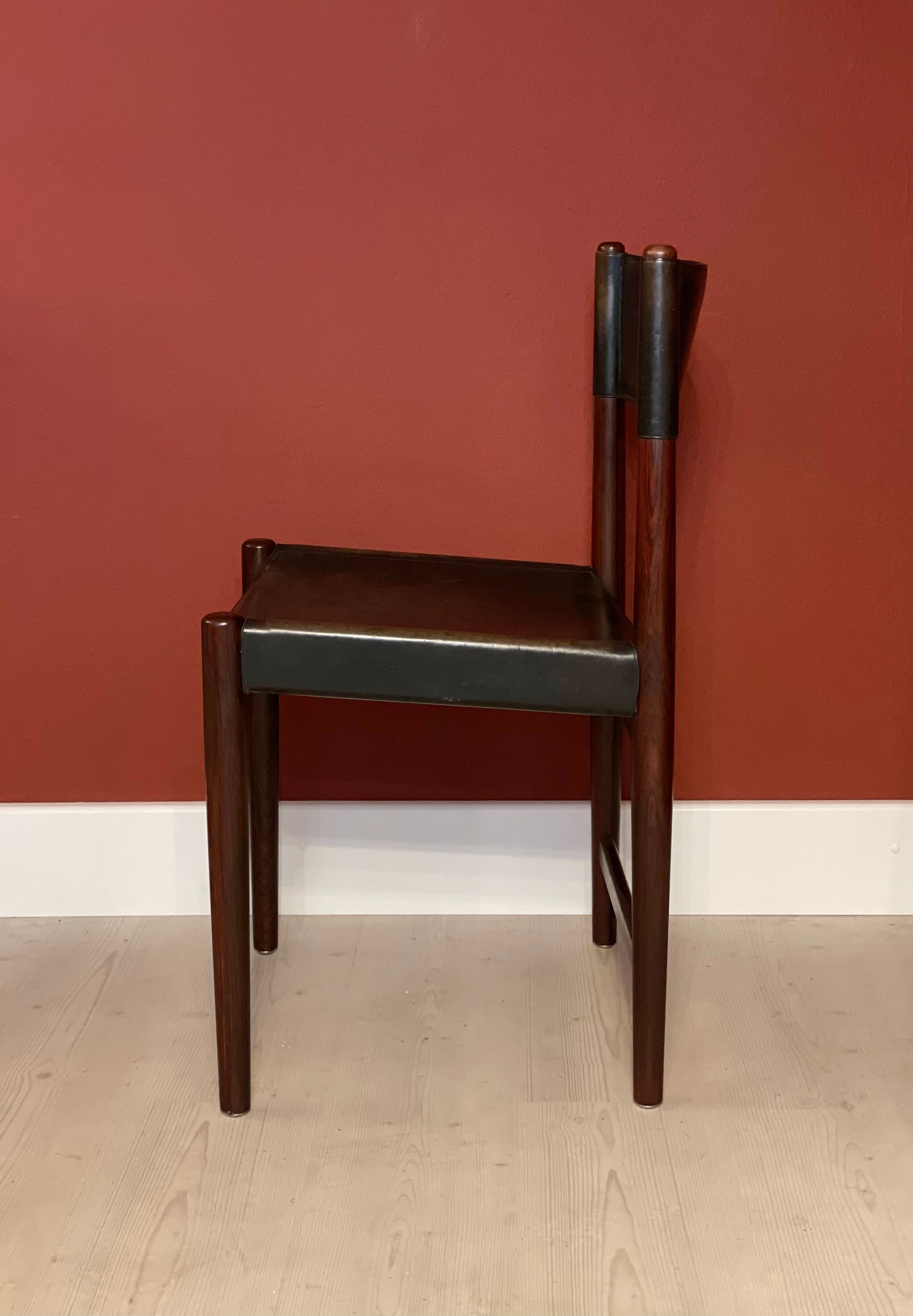 Palisander Leather Chair by Kurt Ostervig  for Sibast