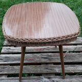 Coffee table in rattan osire and formica