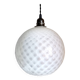 Vintage opaline glass ball pendant light with geometric patterns