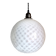 Vintage opaline glass ball pendant light with geometric patterns