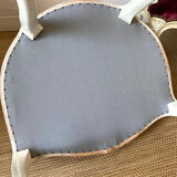 Pair of Louis XV style upholstered velvet armchairs