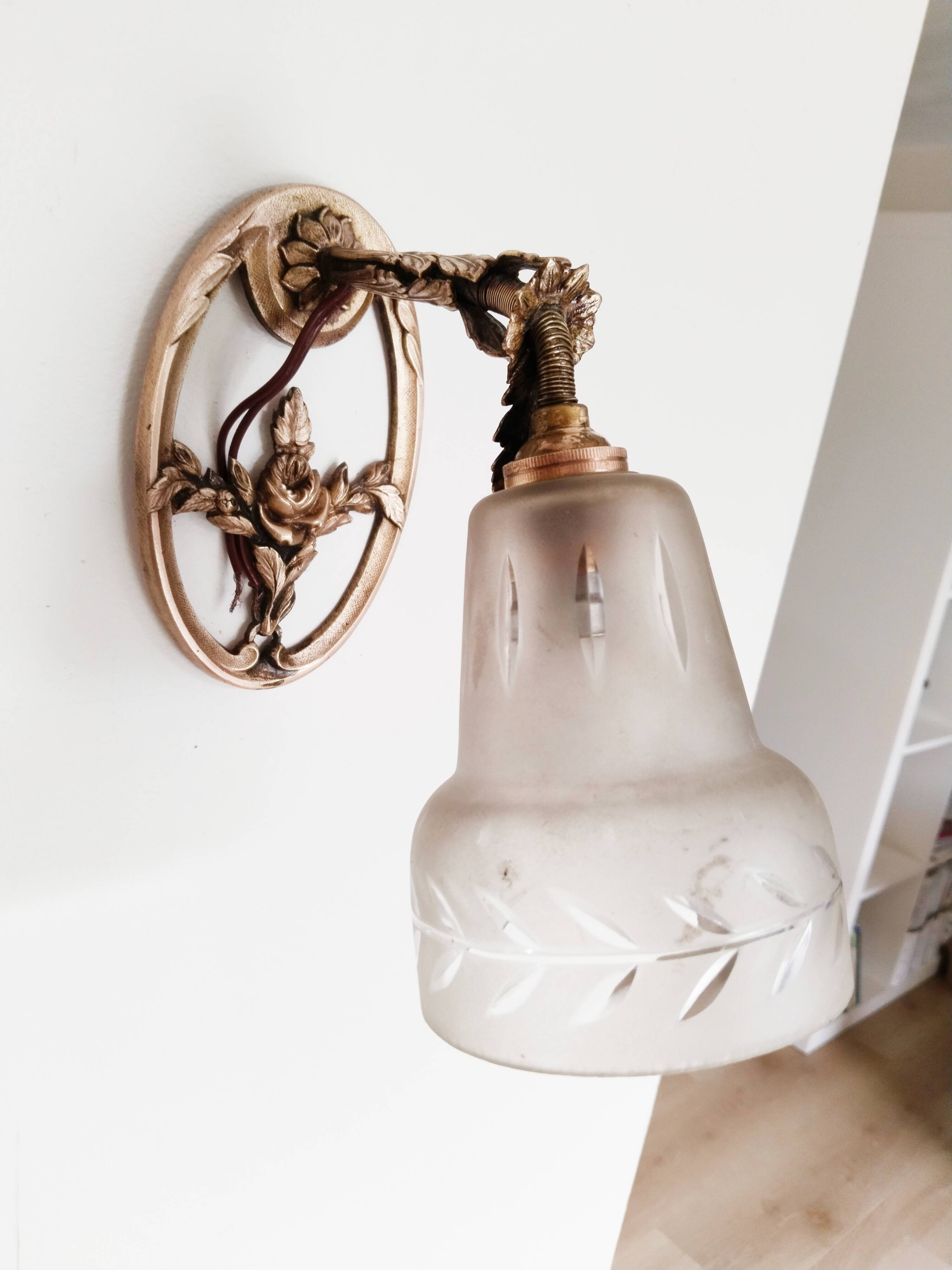 Wall lamp, bedside lamp, vintage, 50s