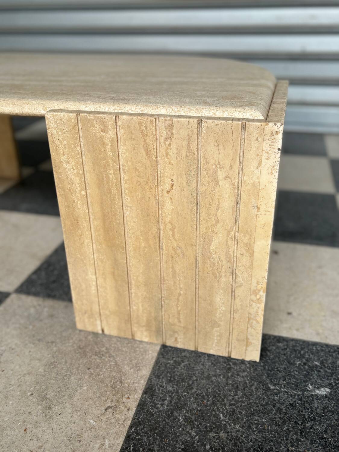 Vintage travertine coffee table