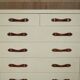 Ralph Lauren Modern Hollywood leather and wood chest of drawers