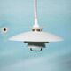 Vintage Scandinavian bowl lamp, minimalist mid-century pendant.
